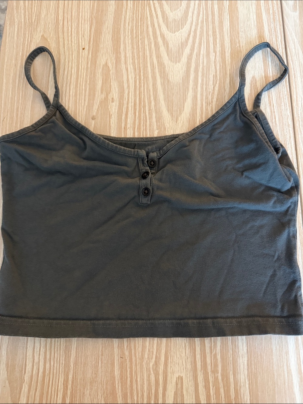 Black Spaghetti Strap Crop Tank Top